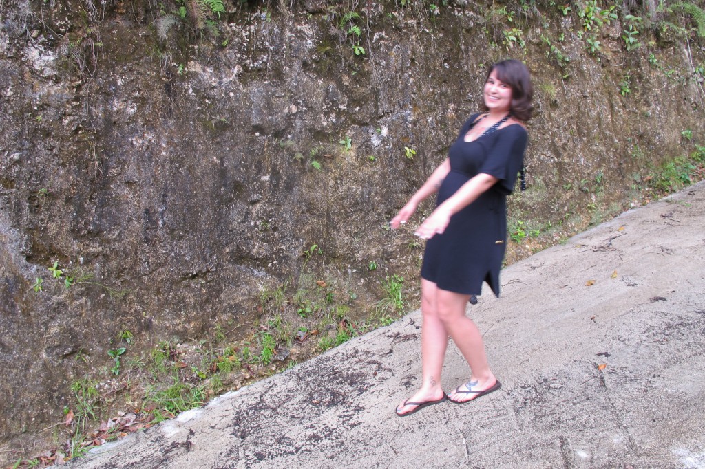 This is seriously how I had to walk down the steep, slippery road on the way back down to make sure I didn't fall.