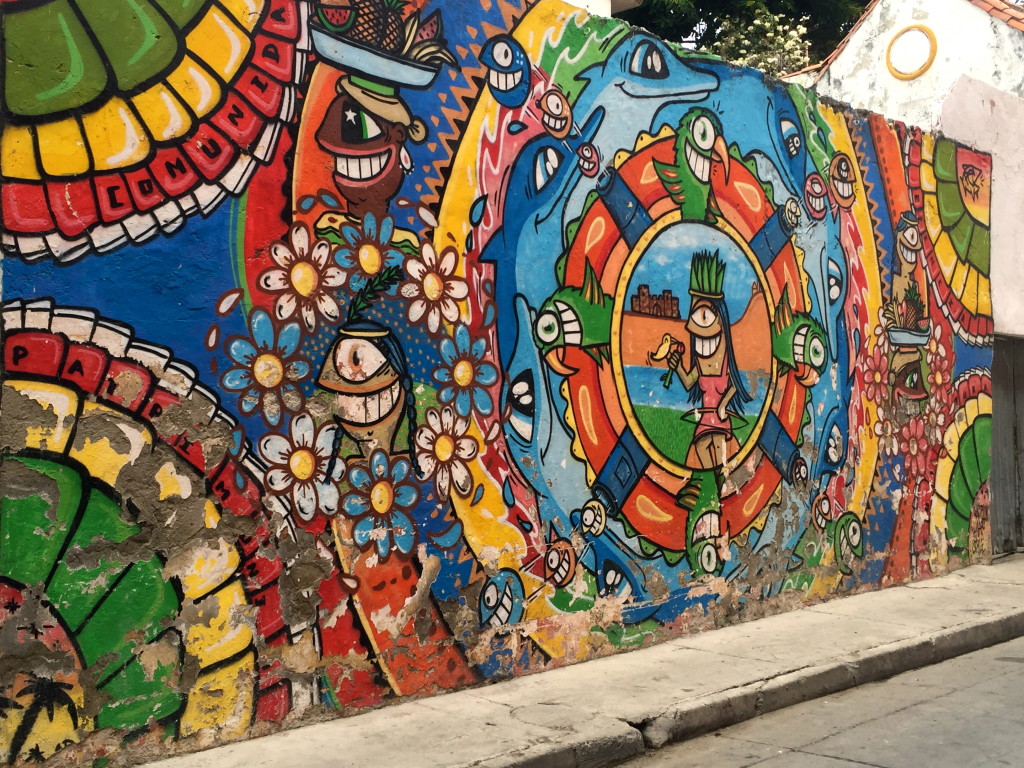 Street art in Getsemani neighborhood