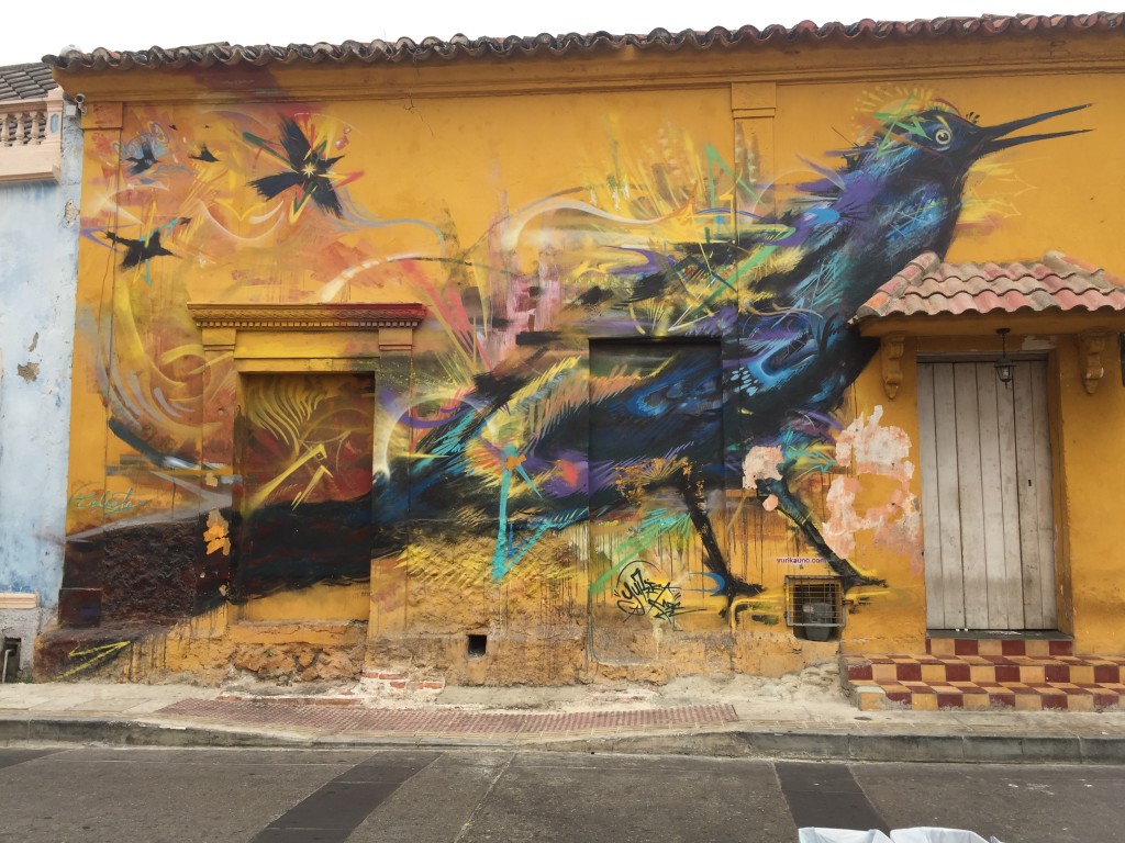 Street art in Getsemani Cartagena 